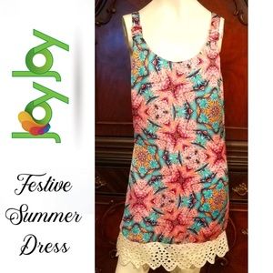 GUC Colorful Festive Mini Shift Summer Dress